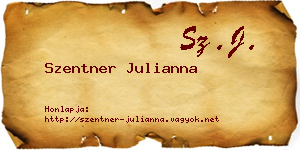 Szentner Julianna névjegykártya